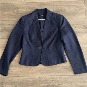 Navy Blue Textured Blazer